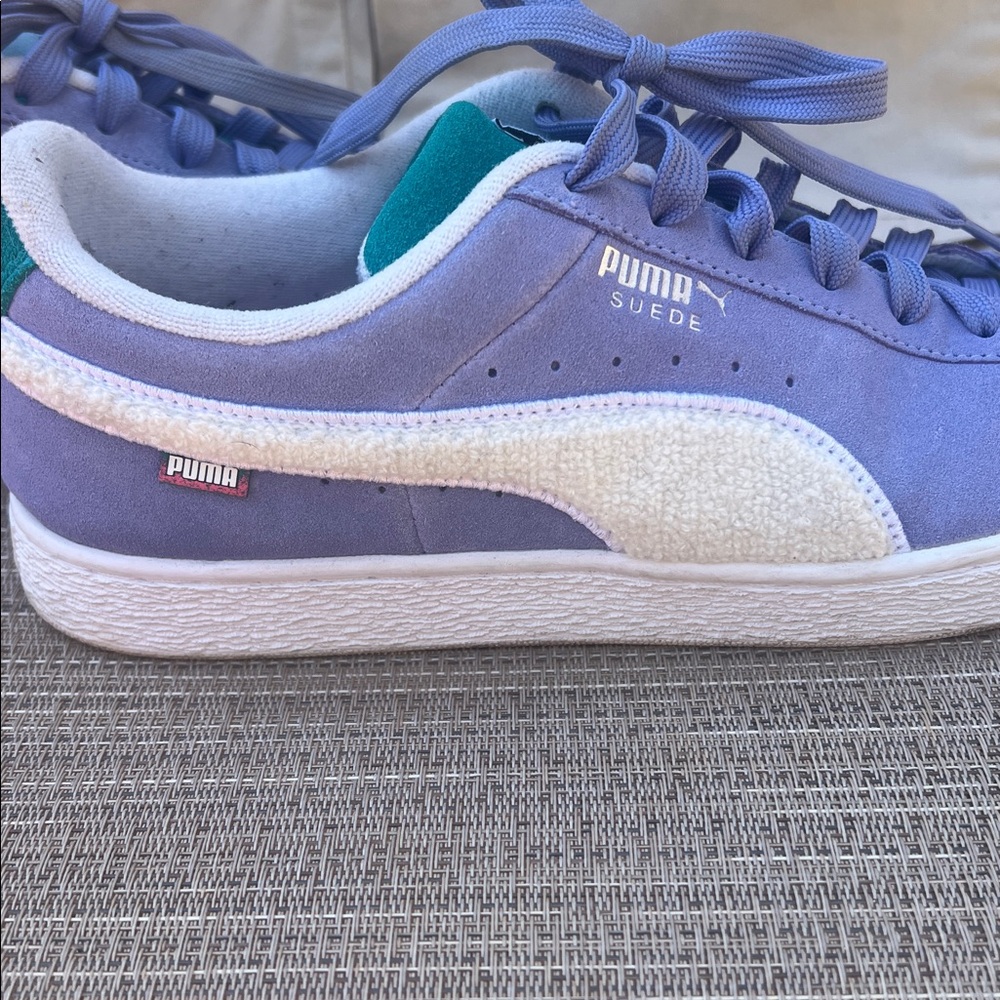 Puma Suede Phantom Lavender, white and Teal Casual Sneakers - Picture 6 of 7